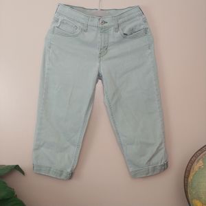 Levi's Denim Jeans Cropped Sage Green Size 6